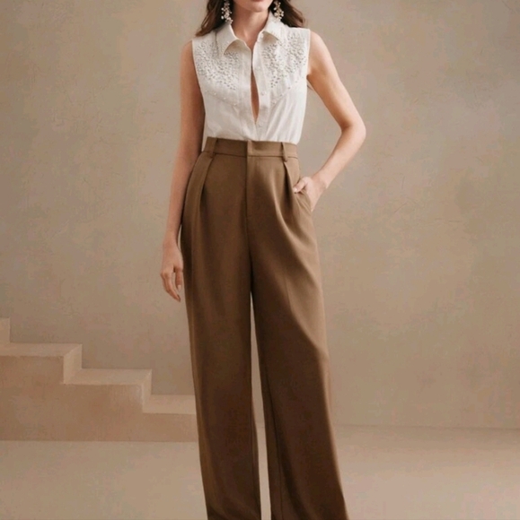 Ladies' Autumn European And American Nail Bead Sleeveless Lace Fabric Comfortabl - Picture 3 of 4